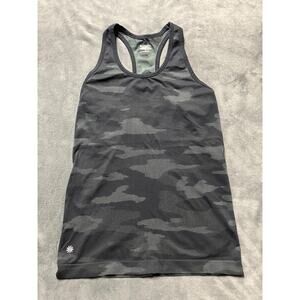 Athleta Speedlight Tank Top Woman Sz S Black Camo Racerback Seamless Gym Running
